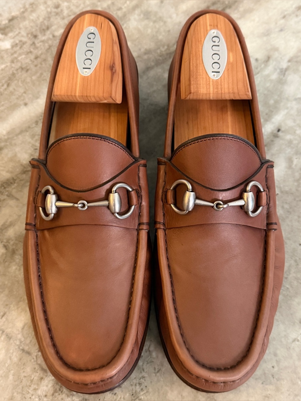 GUCCI 1953 Silver Horsebit Leather Loafer Brown 7.5 / 8 US $1000 Brixton Jordaan